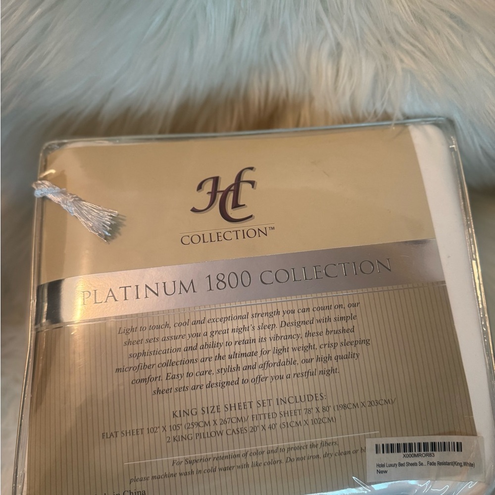 HC Collection Platinum 1800 King Sheet Set